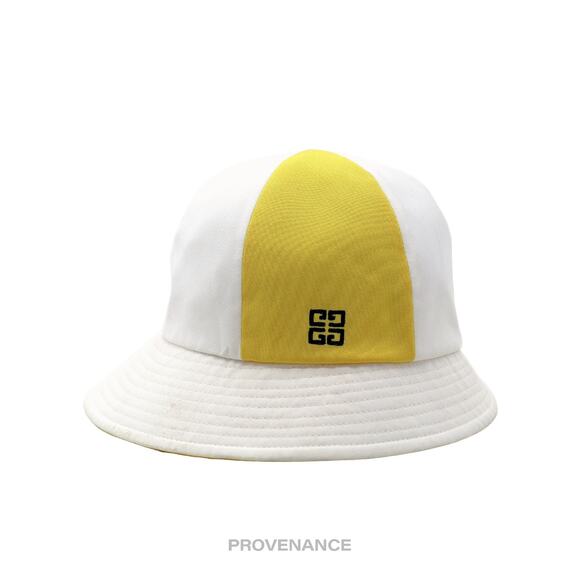 🔴 Givenchy 4G Bucket Hat - Yellow White Patchwork - Picture 1 of 6
